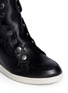 Detail View - Click To Enlarge - ASH - 'Blade' button front wedge sneakers