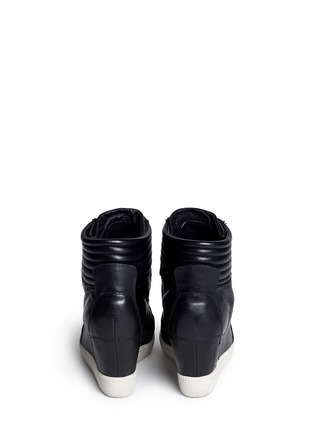 Back View - Click To Enlarge - ASH - 'Blade' button front wedge sneakers