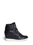 Main View - Click To Enlarge - ASH - 'Blade' button front wedge sneakers