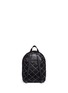 Back View - Click To Enlarge - STELLA MCCARTNEY - 'Falabella' mini quilted shaggy deer chain backpack