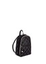 Front View - Click To Enlarge - STELLA MCCARTNEY - 'Falabella' mini quilted shaggy deer chain backpack