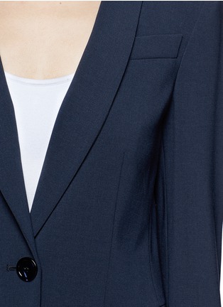 Detail View - Click To Enlarge - ARMANI COLLEZIONI - Notched lapel wool-blend blazer