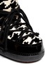 Detail View - Click To Enlarge - INUIKII - 'Gloss Low' houndstooth lambskin shearling boots