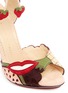 Detail View - Click To Enlarge - CHARLOTTE OLYMPIA - 'Fruit Salad' ankle tie suede sandals