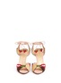 Front View - Click To Enlarge - CHARLOTTE OLYMPIA - 'Fruit Salad' ankle tie suede sandals