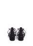 Back View - Click To Enlarge - 73426 - 'Roll 40 Sand' glass crystal ankle tie suede sandals