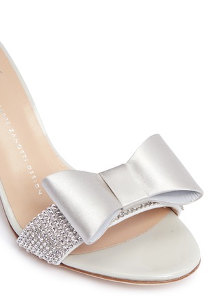 Detail View - Click To Enlarge - 73426 - 'Mistico' strass pavé satin bow sandals