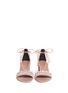 Front View - Click To Enlarge - 73426 - 'Roll 40 Sand' glass crystal lace-up suede sandals