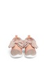 Front View - Click To Enlarge - 73426 - 'Singleg' jewelled collar bow leather sneakers