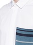 Detail View - Click To Enlarge - OAMC - Jacquard knit pocket poplin shirt