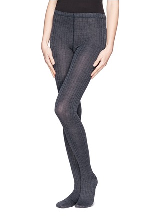 Main View - Click To Enlarge - HANSEL FROM BASEL - Rib wool-blend tights