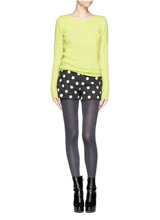 Front View - Click To Enlarge - HANSEL FROM BASEL - Rib wool-blend tights