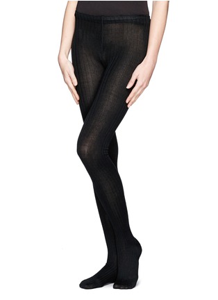 Main View - Click To Enlarge - HANSEL FROM BASEL - Rib wool-blend tights