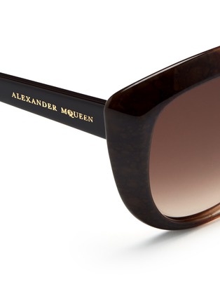 Detail View - Click To Enlarge - ALEXANDER MCQUEEN - Burnout rounded cat-eye sunglasses