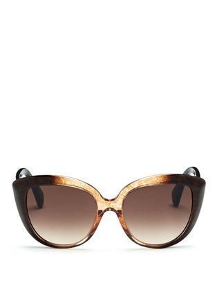 Main View - Click To Enlarge - ALEXANDER MCQUEEN - Burnout rounded cat-eye sunglasses