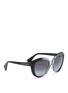 Figure View - Click To Enlarge - ALEXANDER MCQUEEN - Burnout rounded cat-eye sunglasses