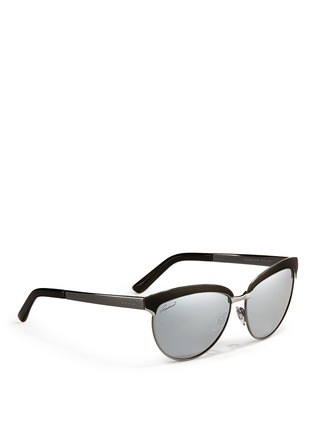 Figure View - Click To Enlarge - GUCCI - Brow bar wire-rim sunglasses