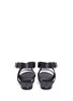 Back View - Click To Enlarge - STELLA LUNA - 'Double-Ring' turnlock bar cross strap leather sandals