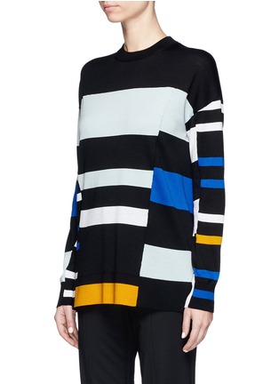 Front View - Click To Enlarge - PROENZA SCHOULER - Stripe cotton blend sweater