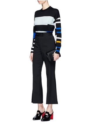 Figure View - Click To Enlarge - PROENZA SCHOULER - Stripe cotton blend sweater