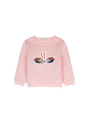 Main View - Click To Enlarge - HELEN LEE - Bunny embroidered scuba jersey kids sweatshirt
