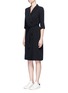 Front View - Click To Enlarge - TOPSHOP - Double breasted crepe de Chine dress