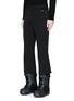 Front View - Click To Enlarge - NEIL BARRETT - Satin stripe flare cropped ski pants