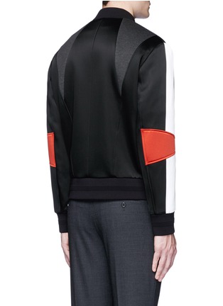 Back View - Click To Enlarge - NEIL BARRETT - 'Abstract Modernist' satin bomber jacket