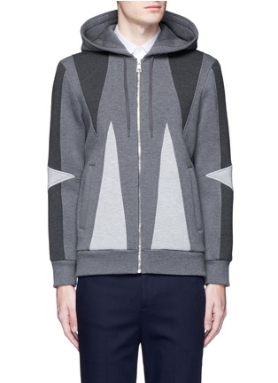 Main View - Click To Enlarge - NEIL BARRETT - 'Abstract Modernist' panel hoodie