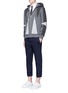 Figure View - Click To Enlarge - NEIL BARRETT - 'Abstract Modernist' panel hoodie