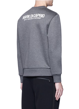 Back View - Click To Enlarge - NEIL BARRETT - x Interview 'Mark Di Caprio' hybrid print sweatshirt