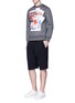 Figure View - Click To Enlarge - NEIL BARRETT - x Interview 'Mark Di Caprio' hybrid print sweatshirt