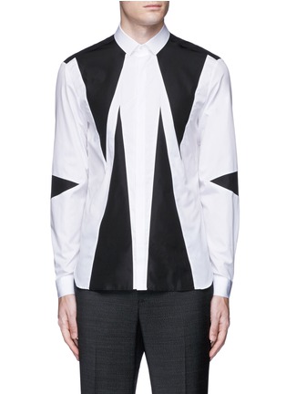 Main View - Click To Enlarge - NEIL BARRETT - 'Abstract Modernist' colourblock poplin shirt