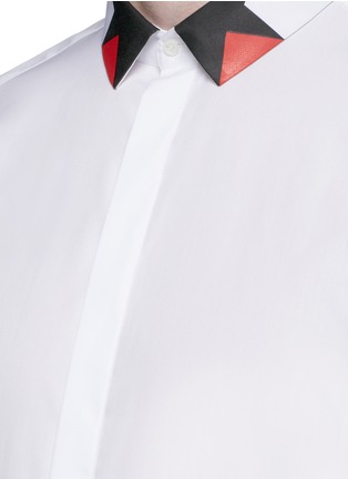 Detail View - Click To Enlarge - NEIL BARRETT - Star print collar poplin shirt