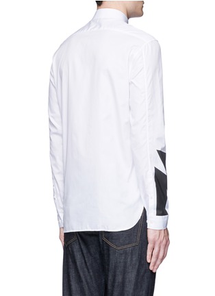 Back View - Click To Enlarge - NEIL BARRETT - Thunderbolt print cotton poplin shirt