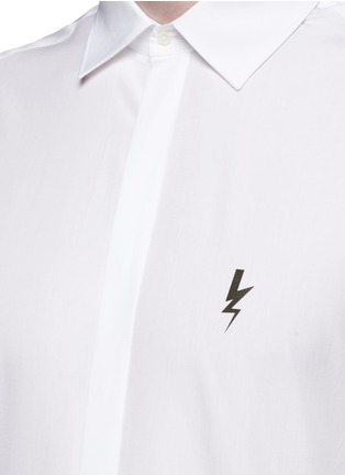 Detail View - Click To Enlarge - NEIL BARRETT - Thunderbolt cufflink tuxedo shirt