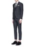 Figure View - Click To Enlarge - NEIL BARRETT - Thunderbolt cufflink tuxedo shirt
