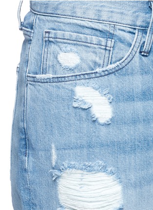 Detail View - Click To Enlarge - 3X1 - 'WM3' fringe cuff distressed cropped jeans
