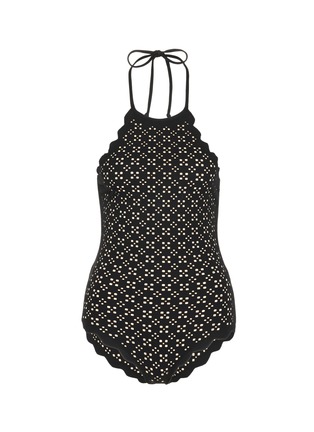 Main View - Click To Enlarge - MARYSIA - 'Mott' scalloped geometric lasercut one-piece swimsuit