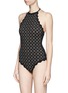 Figure View - Click To Enlarge - MARYSIA - 'Mott' scalloped geometric lasercut one-piece swimsuit