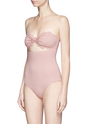 Detail View - Click To Enlarge - MARYSIA - 'Antibes' cutout bow bandeau maillot