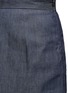 Detail View - Click To Enlarge - SHUSHU/TONG - Asymmetric ruffle hem denim midi skirt