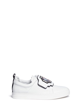 Main View - Click To Enlarge - PIERRE HARDY - 'Slider Mega Gem' appliqué leather sneakers