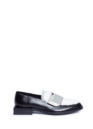 Main View - Click To Enlarge - PIERRE HARDY - 'Hardy Dandy' rabbit fur vamp leather loafers