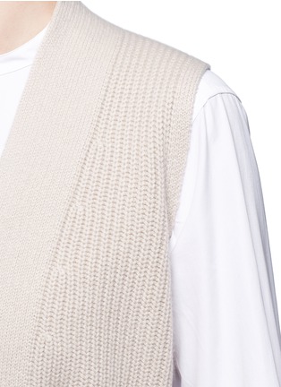 Detail View - Click To Enlarge - THEORY - 'Garnee' tie waist wool-cashmere knit vest