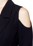 Detail View - Click To Enlarge - 72723 - Lace-up sleeve cold shoulder textured jacket