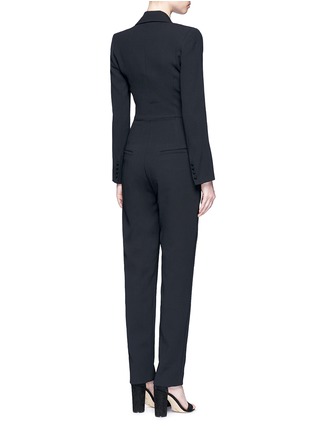 Back View - Click To Enlarge - 72723 - Belted crepe tuxedo jumpsuit