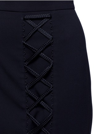 Detail View - Click To Enlarge - 72723 - Lace-up cord textured skirt