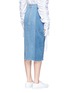 Back View - Click To Enlarge - 72723 - Stitch waist denim skirt