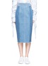 Main View - Click To Enlarge - 72723 - Stitch waist denim skirt